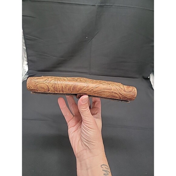 Patricia Nash Tooled Brown Leather Wallet 7x4.5 - Picture 5 of 12